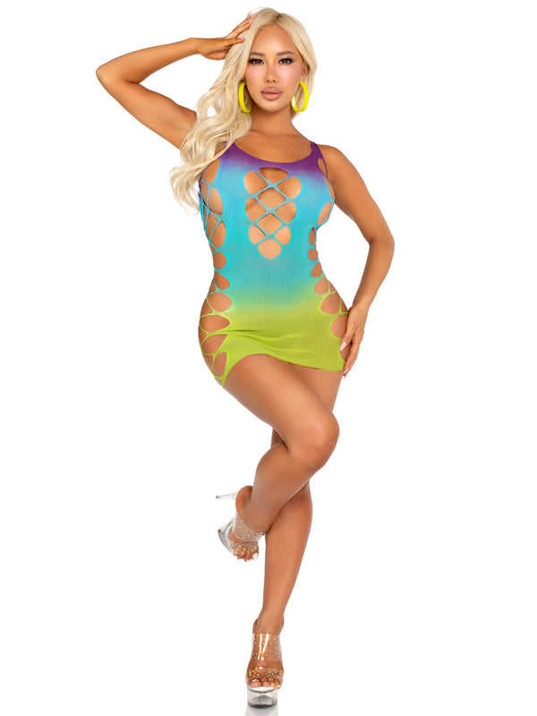 "Seamless Ombre Mini Dress O/s - Ocean LA-87252OCNOS"