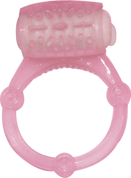 "Humm Dinger Vibrating Penis Ring Clitoral Stimulator - Magenta HTP2065"