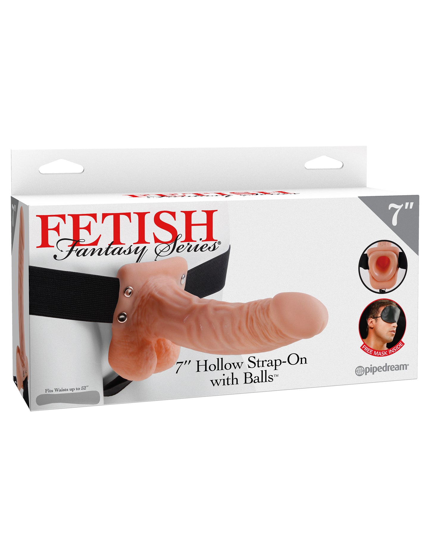 "Fetish Fantasy Series 7 Inch Hollow Strap-on With Balls - Flesh PD3373-21"