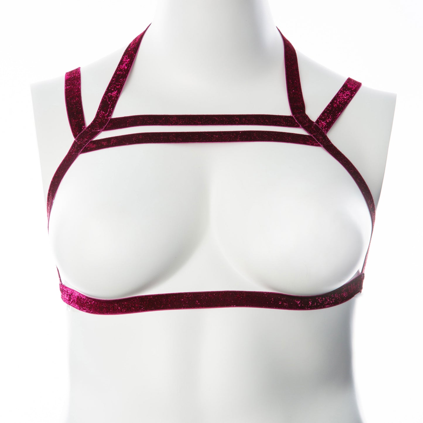 "Gender Fluid Sugar Coated Harness - Large/xxlarge - Raspberry GFL-H402"