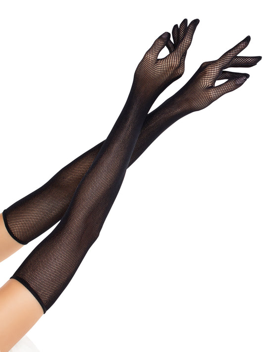 "Opera Length Fishnet Gloves O/s - Black LA-2045BLKOS"
