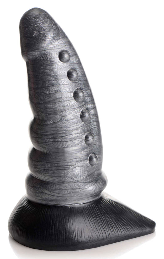 "Beastly Tapered Bumpy Silicone Dildo - Silver CC-AG878-SLV"