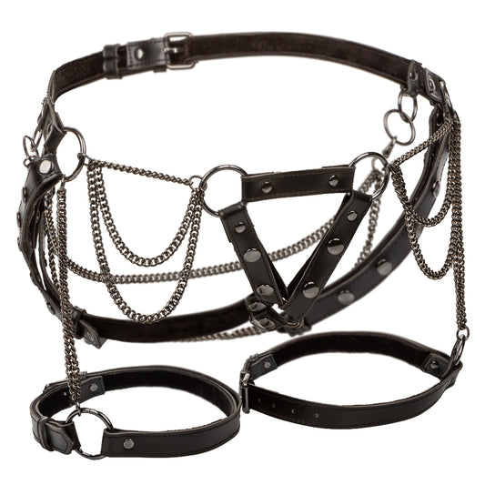 "Euphoria Collection Thigh Harness With Chains - Black SE3102203"