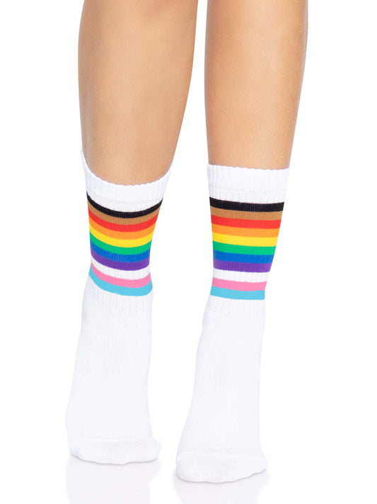 "Pride Crew Socks - One Size - Rainbow LA-3014RNBOS"