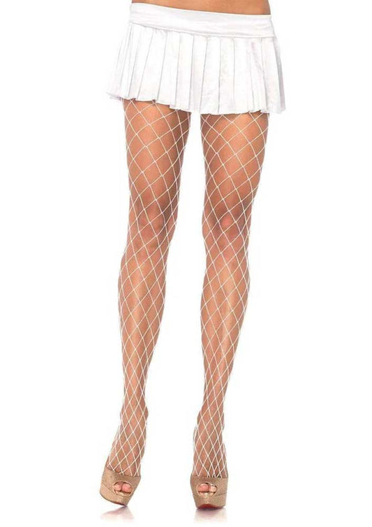 "Xena Spandex Diamond Tights - One Size - White LA-9005WHTOS"