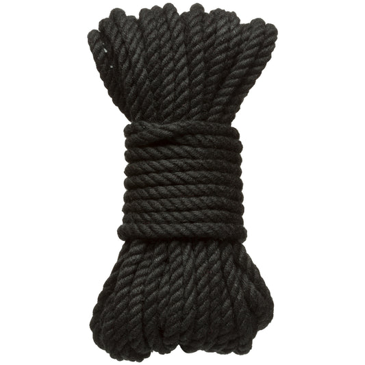 "Merci - Bind and Tie - 6mm Hemp Bondage Rope - 30 Feet - Black DJ2404-38-BX"