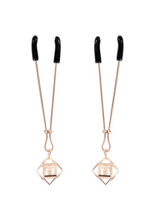 "Brat Pearl Nipple Clips - Rose Gold SS09845"